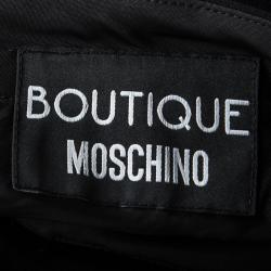Pre Owned Boutique Moschino Black Drape Detail Sleeveless Dress S