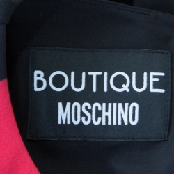 Pre Owned Boutique Moschino Black Abstract Printed Sleeveless Shift Dress M