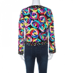 Pre Owned Boutique Moschino Multicolour Abstract Print Boxy Jacket S