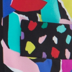 Pre Owned Boutique Moschino Multicolour Abstract Print Boxy Jacket S