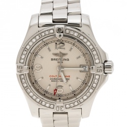 Breitling Ivory Stainless Steel Colt Oceane A7738053 Women's Wristwatch 33 mm