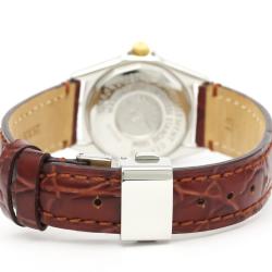 Breitling White 18K Yellow Gold And Stainless Steel Callistino Quartz B52345 Women's Wristwatch 28 MM