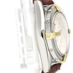 Breitling White 18K Yellow Gold And Stainless Steel Callistino Quartz B52345 Women's Wristwatch 28 MM