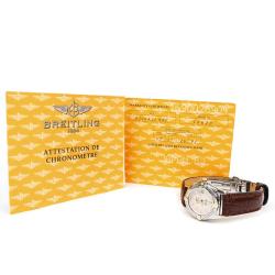 Breitling White 18K Yellow Gold And Stainless Steel Callistino Quartz B52345 Women's Wristwatch 28 MM