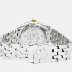 Pre Owned Breitling Blue 18K Yellow Gold And Stainless Steel Callistino B52045.1 Women's Wristwatch 28 mm