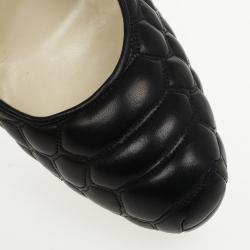 Pre Owned Brian Atwood Black Quilted Leather Maniac Pump Size 40.5
