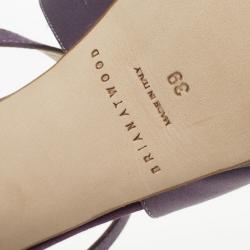 Brian Atwood Purple Satin Alexie Platform Sandals Size 39