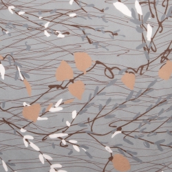 Brunello Cucinelli Grey Printed Silk Scarf