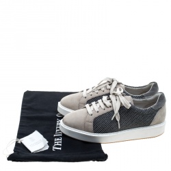 Brunello Cucinelli Beige Nubuck Paneled Platform Sneakers Size 40