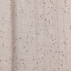 Pre Owned Brunello Cucinelli Beige Sequined Cashmere & Silk Stole