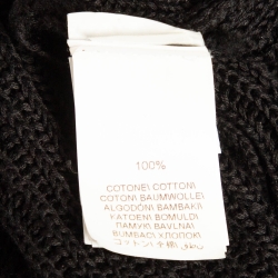 Brunello Cucinelli Black Embellished Rib Knit Hooded Jacket L