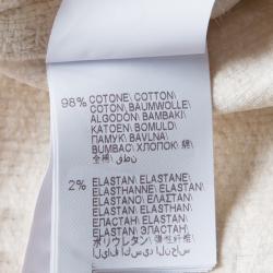 Pre Owned Brunello Cucinelli Beige Cotton Belted Sleeveless Long Coat S