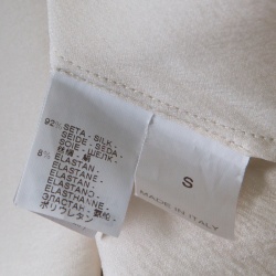 Pre Owned Brunello Cucinelli Cream Embellished Silk Blouse S