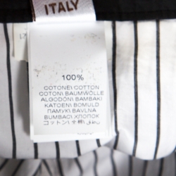 Pre Owned Brunello Cucinelli White Pinstriped Cotton Poplin Layered Vince Maxi Skirt M