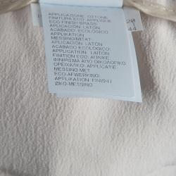 Pre Owned Brunello Cuccinelli Cream Embellished Waistband Detail Trousers M