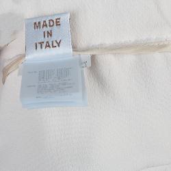 Pre Owned Brunello Cuccinelli Cream Embellished Waistband Detail Trousers M