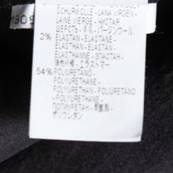 Pre Owned Brunello Cucinelli Grey Wool Knit Embellished Lapel Blazer S