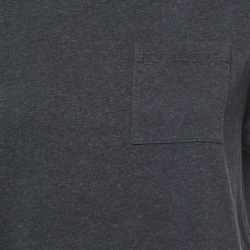 Pre Owned Brunello Cucinelli Black Jersey Embellished Round Neck T-Shirt M