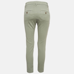 Pre Owned Brunello Cucinelli Green Cotton Trousers S