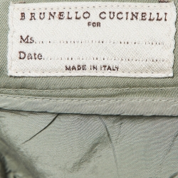 Pre Owned Brunello Cucinelli Green Cotton Trousers S