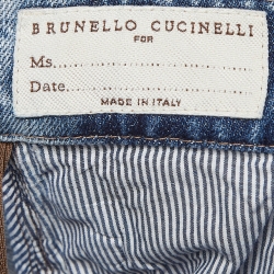 Pre Owned Brunello Cucinelli Blue Denim Straight Leg Jeans S Waist 28"'