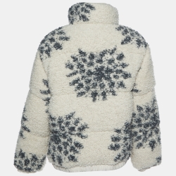 Pre Owned Brunello Cucinelli Beige Cashmere Bouclé Jacquard Down Jacket S