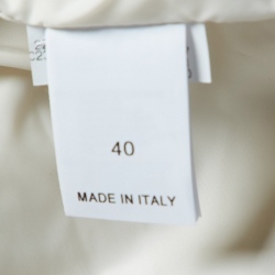 Pre Owned Brunello Cucinelli Beige Cashmere Bouclé Jacquard Down Jacket S