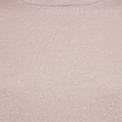 Brunello Cucinelli Dusty Pink Lurex Knit Folded Sleeves Top L