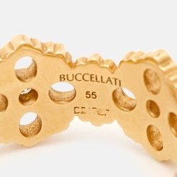 Buccellati Opera Enternalle Diamond 18k Yellow Gold Ring Size 55