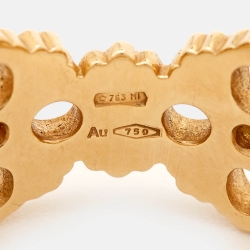 Buccellati Opera Enternalle Diamond 18k Yellow Gold Ring Size 55