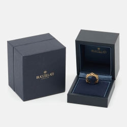 Buccellati Opera Enternalle Diamond 18k Yellow Gold Ring Size 55