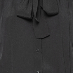 Pre Owned Burberry Brit Black Crepe Neck-Tie Sleeveless Jumpsuit M