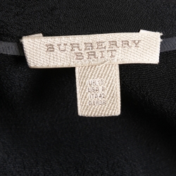 Pre Owned Burberry Brit Black Crepe Neck-Tie Sleeveless Jumpsuit M