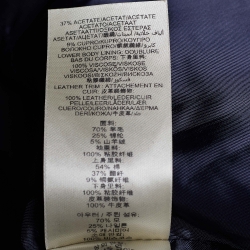 Pre Owned Burberry Brit Navy Blue Wool Blend Ostford Peplum Coat S