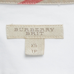 Pre Owned Burberry Brit White Cotton Button Front Shirt XS