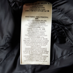 Pre Owned Burberry Brit Black Quilted Synthetic Longline Belted Puffer Coat L