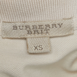 Pre Owned Burberry Brit Beige Cotton Pique Polo T-Shirt XS