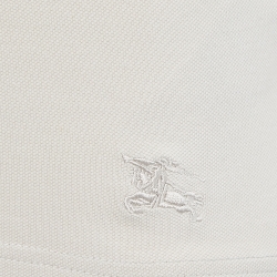 Pre Owned Burberry Brit Beige Cotton Pique Polo T-Shirt XS