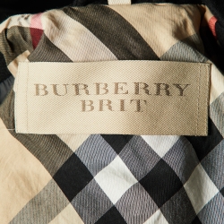 Pre Owned Burberry Brit Black Wool Double Breasted Belted Coat S