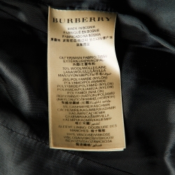 Pre Owned Burberry Brit Black Wool Double Breasted Belted Coat S