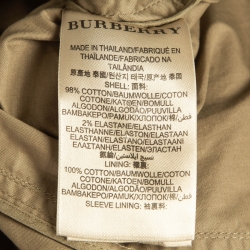 Pre Owned Burberry Brit Beige Cotton Belted Short Trench Coat S