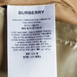 Pre Owned Burberry London Dark Beige Cotton Scarf Detail Pleated Trousers S