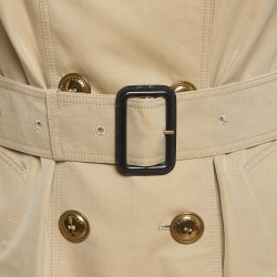 Pre Owned Burberry London Beige Gabardine Belted Trench Coat XS