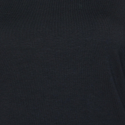 Pre Owned Burberry Black Cotton Nova Check Patch Long Sleeve T-Shirt M