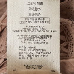 Pre Owned Burberry London Tan Lace Belted Mid-Length Coat S