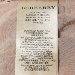 Pre Owned Burberry London Tan Lace Belted Mid-Length Coat S