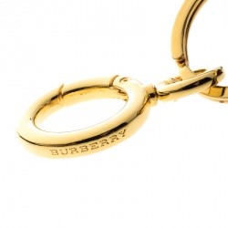 Pre Owned دلاية ميدالية مفاتيح وقفل بربري وحش جلد متعدد الألوان