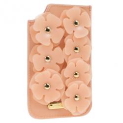 مملوكة مسبقًا Burberry Prorsum Pink Flower Embellished Silicone iPhone 5/5S Case