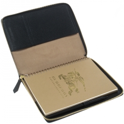 Pre Owned Burberry Multicolor Leather and Embossed Snakeskin Zip Notebook Case