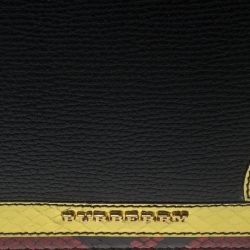 Pre Owned Burberry Multicolor Leather and Embossed Snakeskin Zip Notebook Case